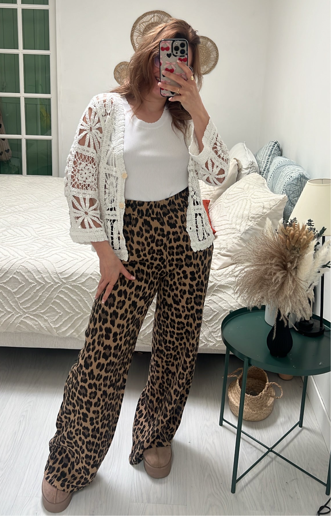 Pantalon Léopard camel