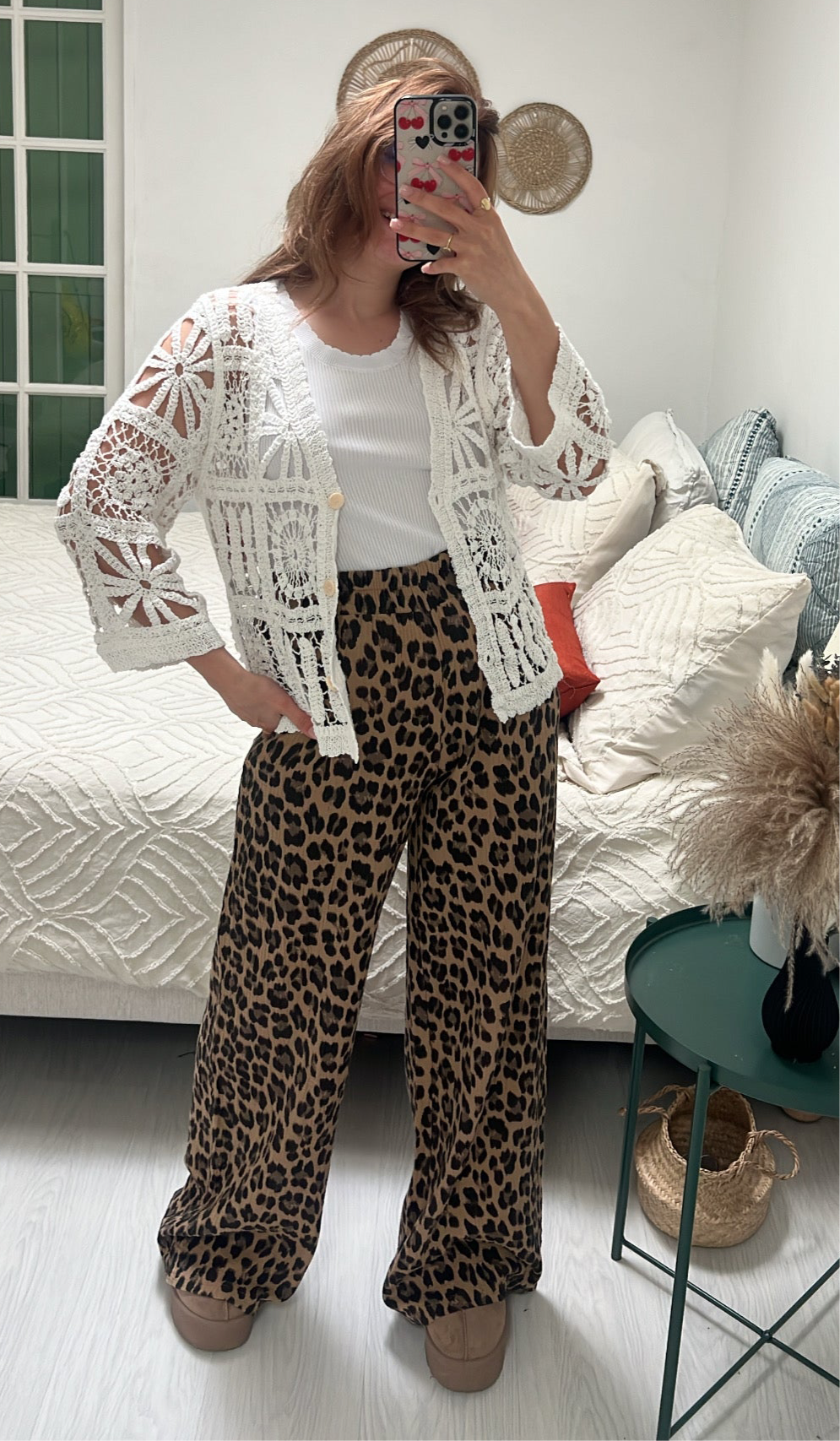 Pantalon Léopard camel