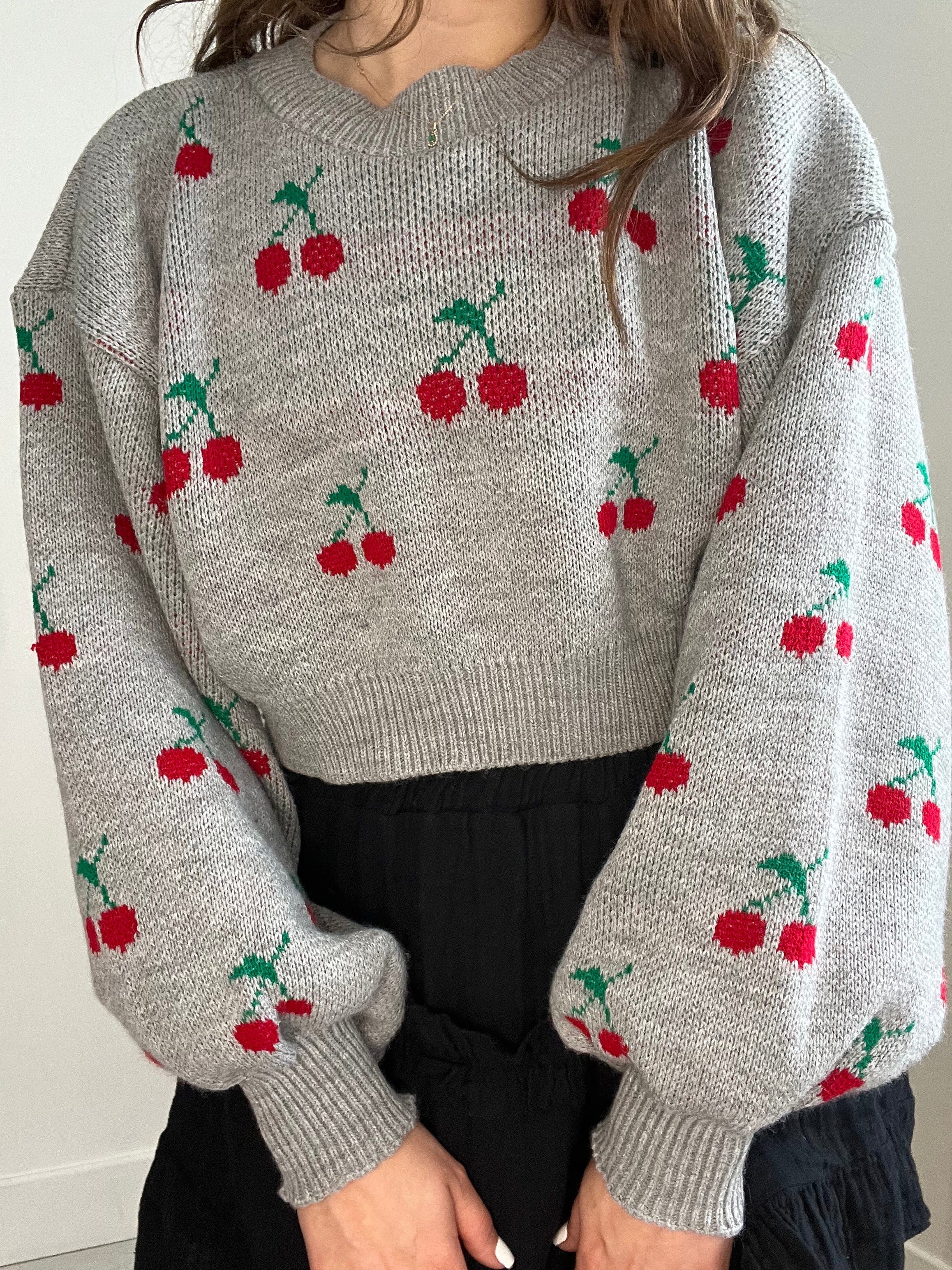 Pull court gris Cerise