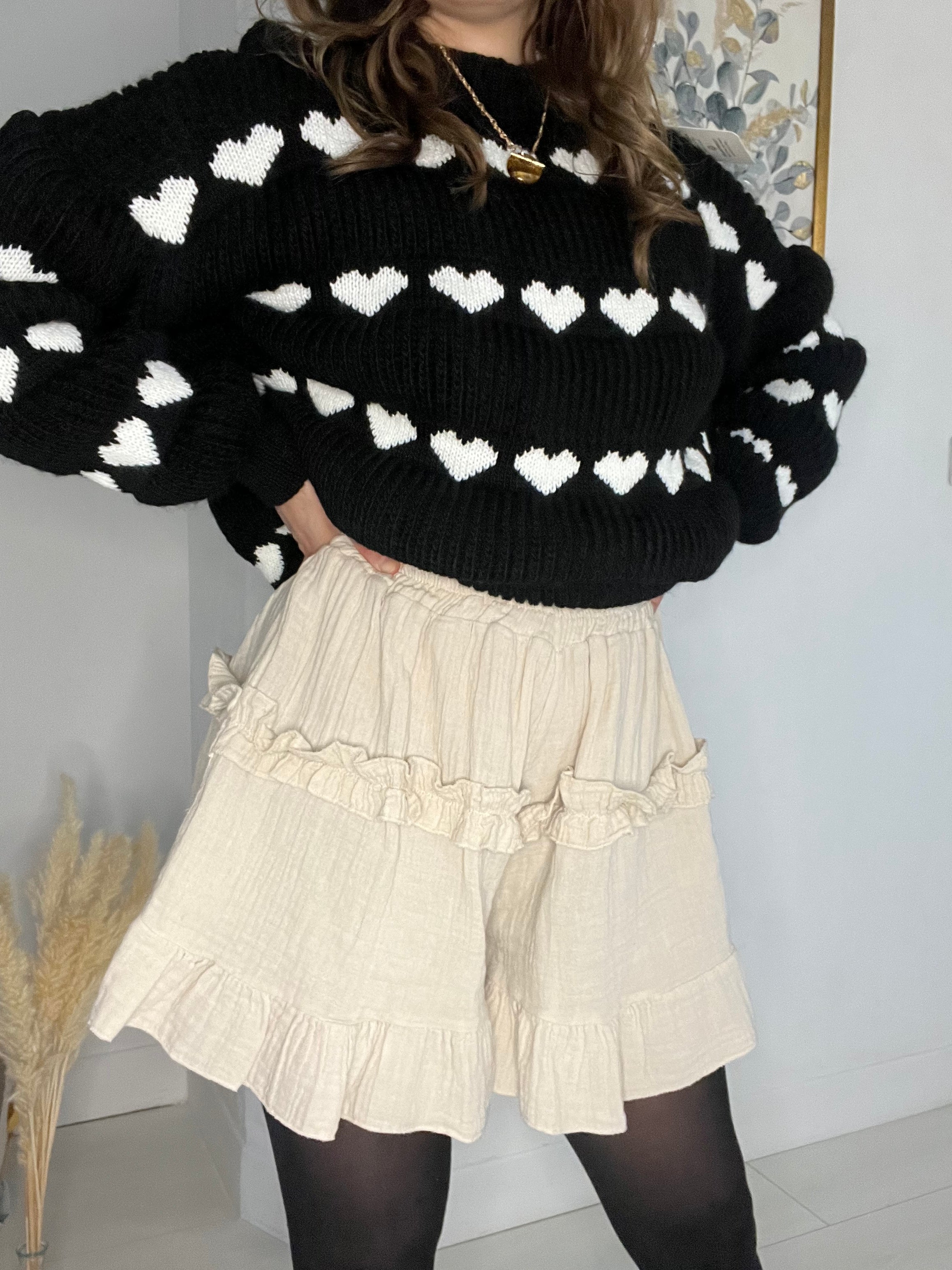 Jupe-Short Elise en coton beige